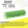 Exell Battery 1.2V AA  Rechargeable Button Top Battery for DIY, FRS, Keypads, Alarms EBC-502